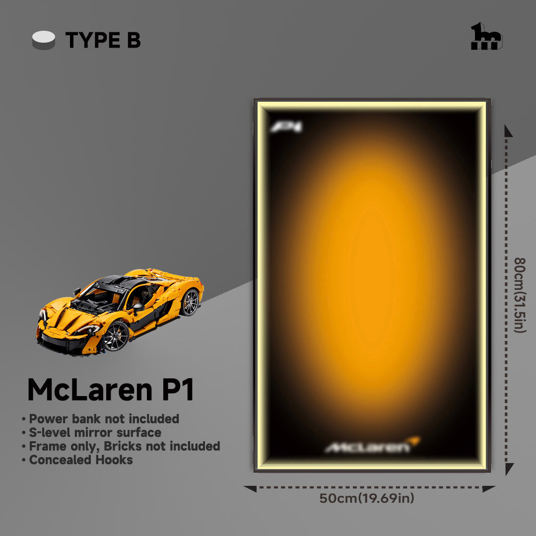 Wall Display Frame For LEGO® Technic™ Supercar.