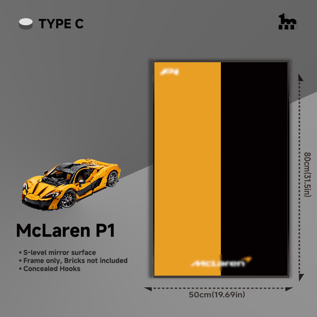 Wall Display Frame For LEGO® Technic™ Supercar.