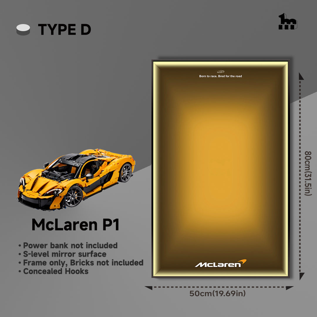 Wall Display Frame For LEGO® Technic™ Supercar.