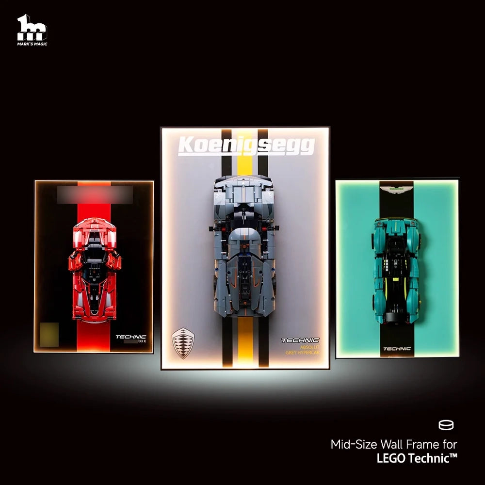 Wall Display frame for LEGO®  mid-size Technic™ car