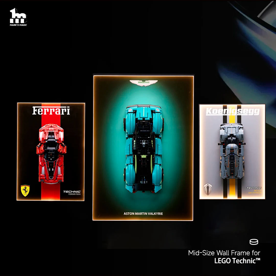 Wall Display frame for LEGO®  mid-size Technic™ car