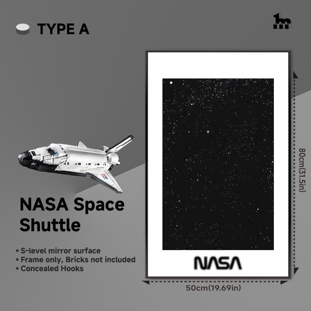 Wall Display Frame for LEGO® ICONS NASA Space Shuttle 10283