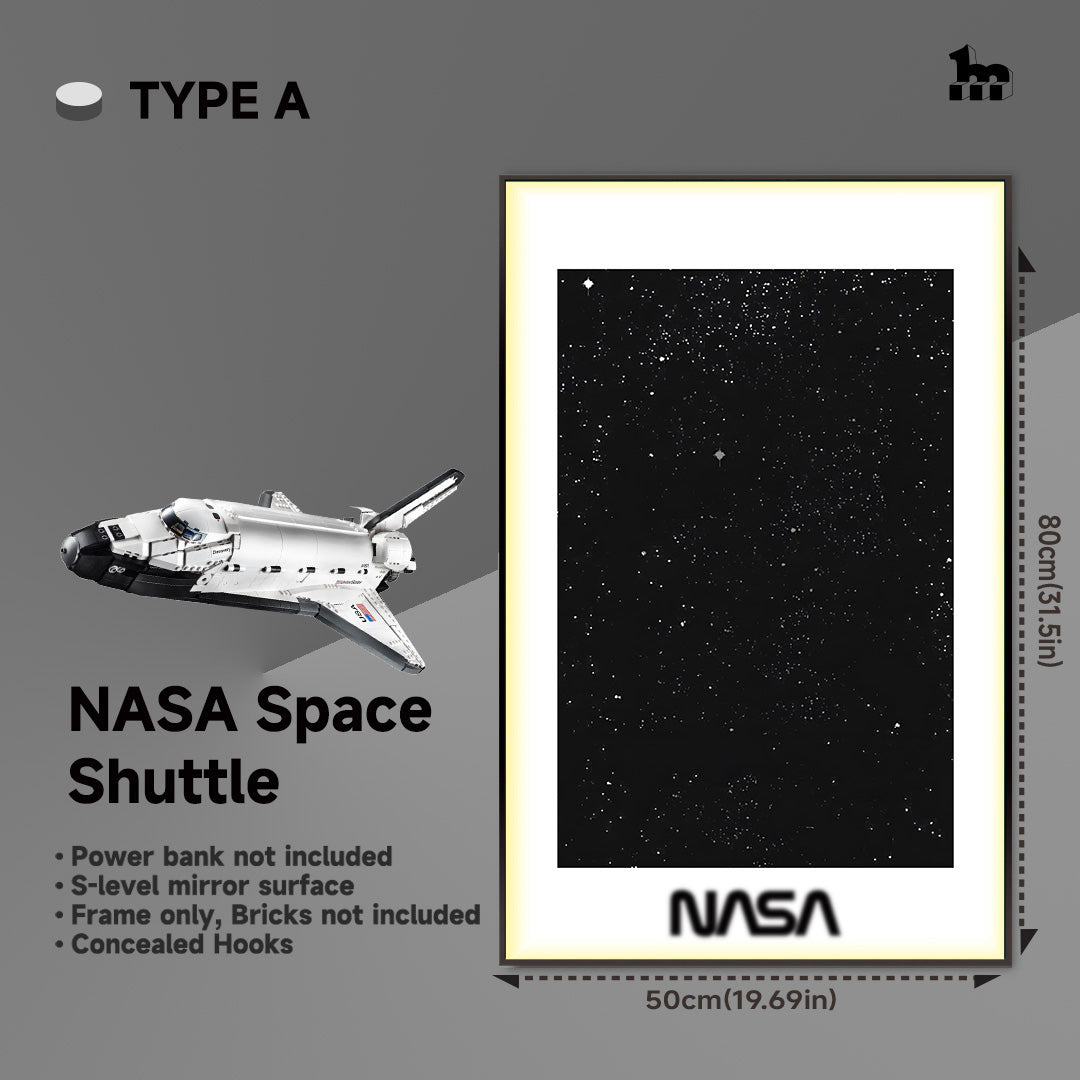 Wall Display Frame for LEGO® ICONS NASA Space Shuttle 10283