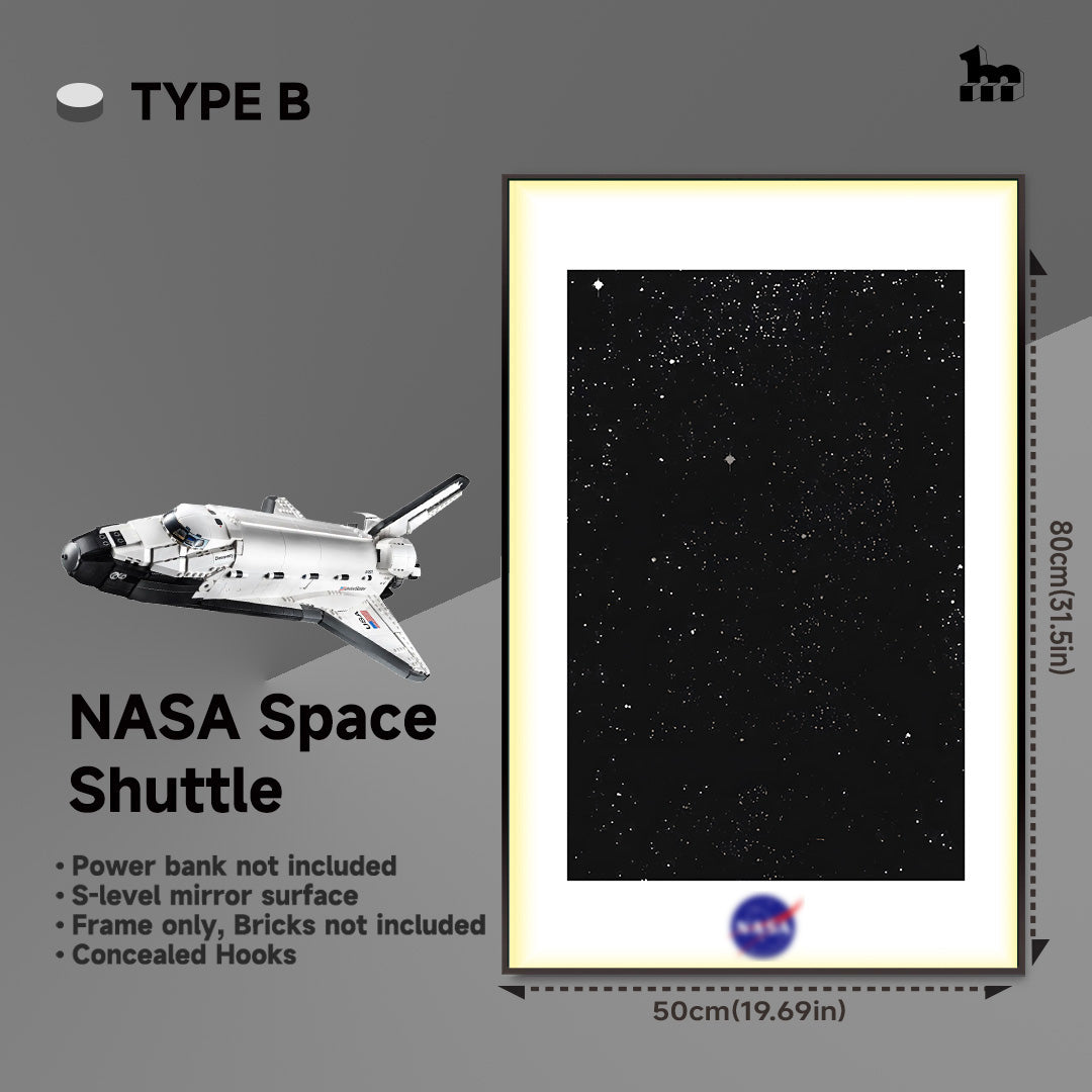 Wall Display Frame for LEGO® ICONS NASA Space Shuttle 10283