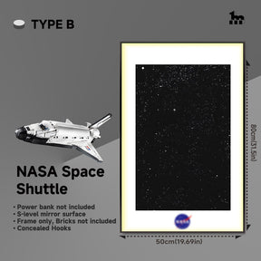 Wall Display Frame for LEGO® ICONS NASA Space Shuttle 10283
