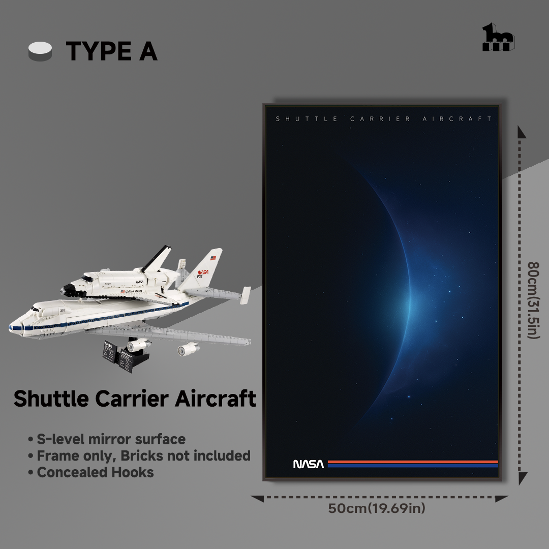Wall Display Frame for LEGO® 10360 Shuttle Carrier Aircraft