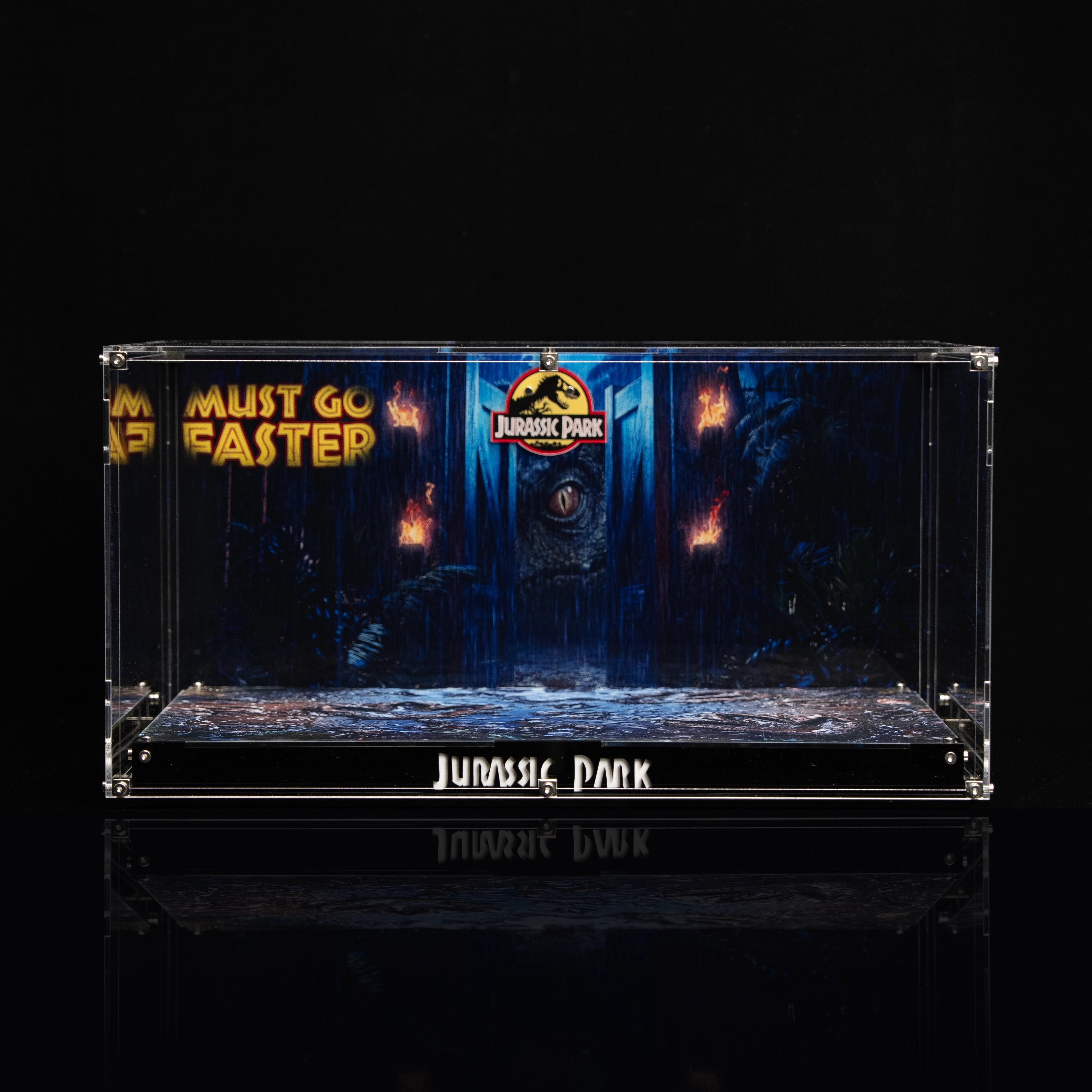【PREMIUM】 Vitrine pour LEGO Jurassic World™ 77984 Jeep® Wrangler Jurassic Park  
