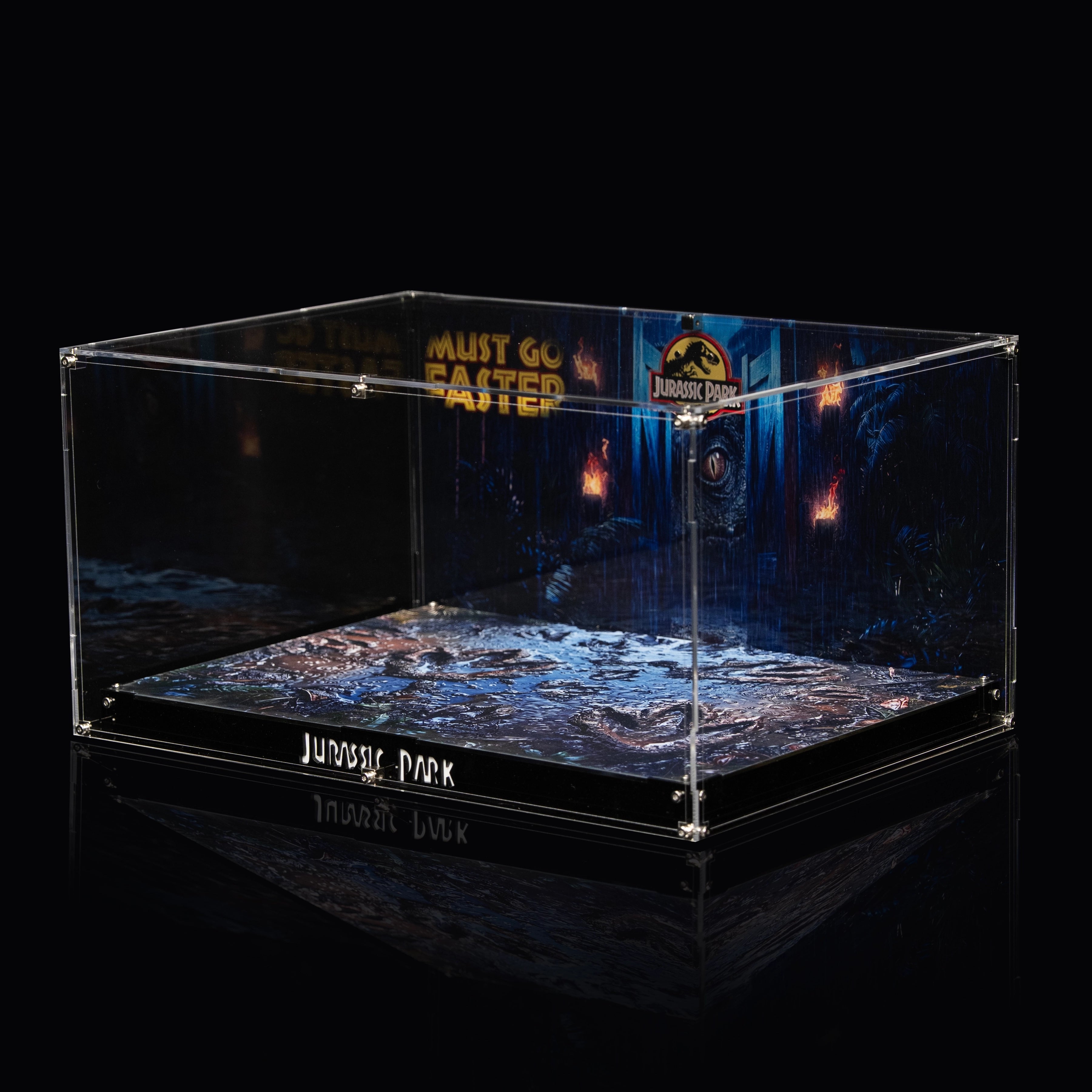 【PREMIUM】 Vitrine pour LEGO Jurassic World™ 77984 Jeep® Wrangler Jurassic Park  