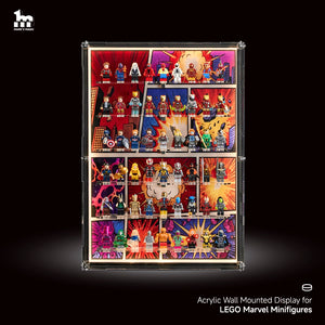 【PREMIUM】 Dust Proof Wall mounted Display Case for lego Marvel Minifigure