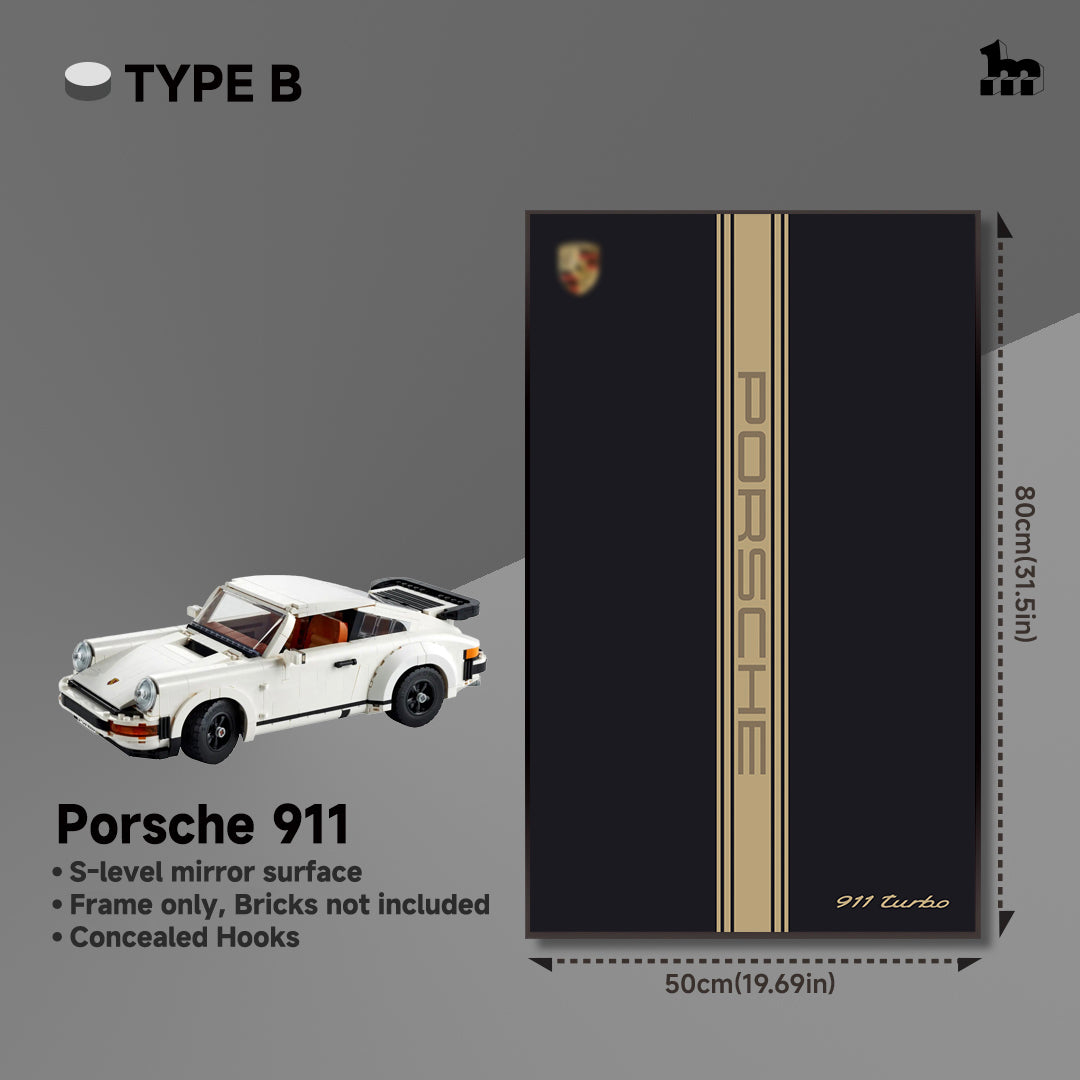 Wall Display Frame for LEGO® ICONS Porsche 911 10295
