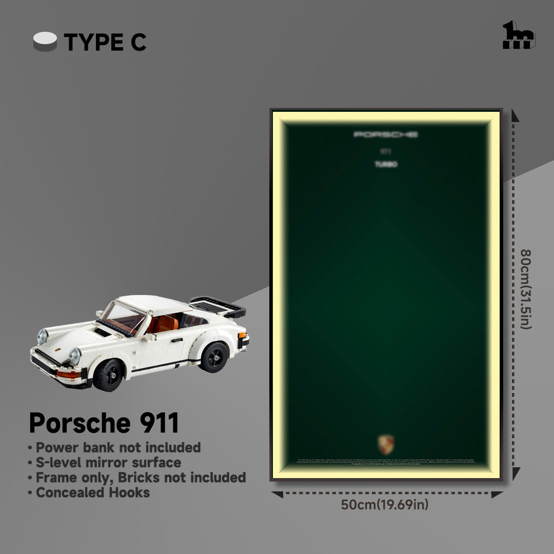 Wall Display Frame for LEGO® ICONS Porsche 911 10295