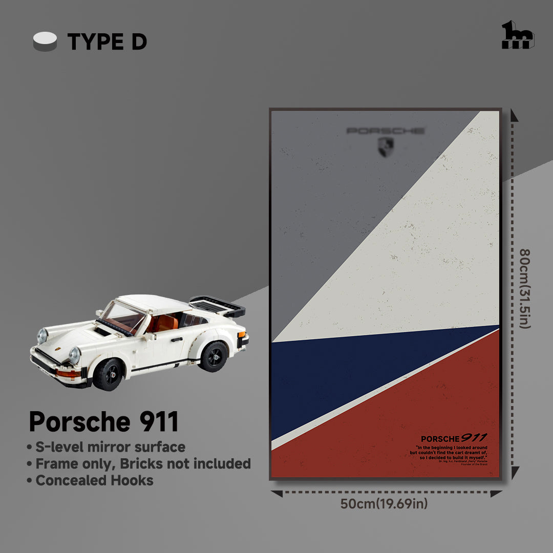 Wall Display Frame for LEGO® ICONS Porsche 911 10295