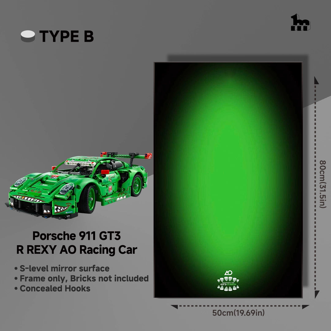 Car Display  Frame For LEGO® 42224 Porsche 911 GT3 R REXY AO Racing Car