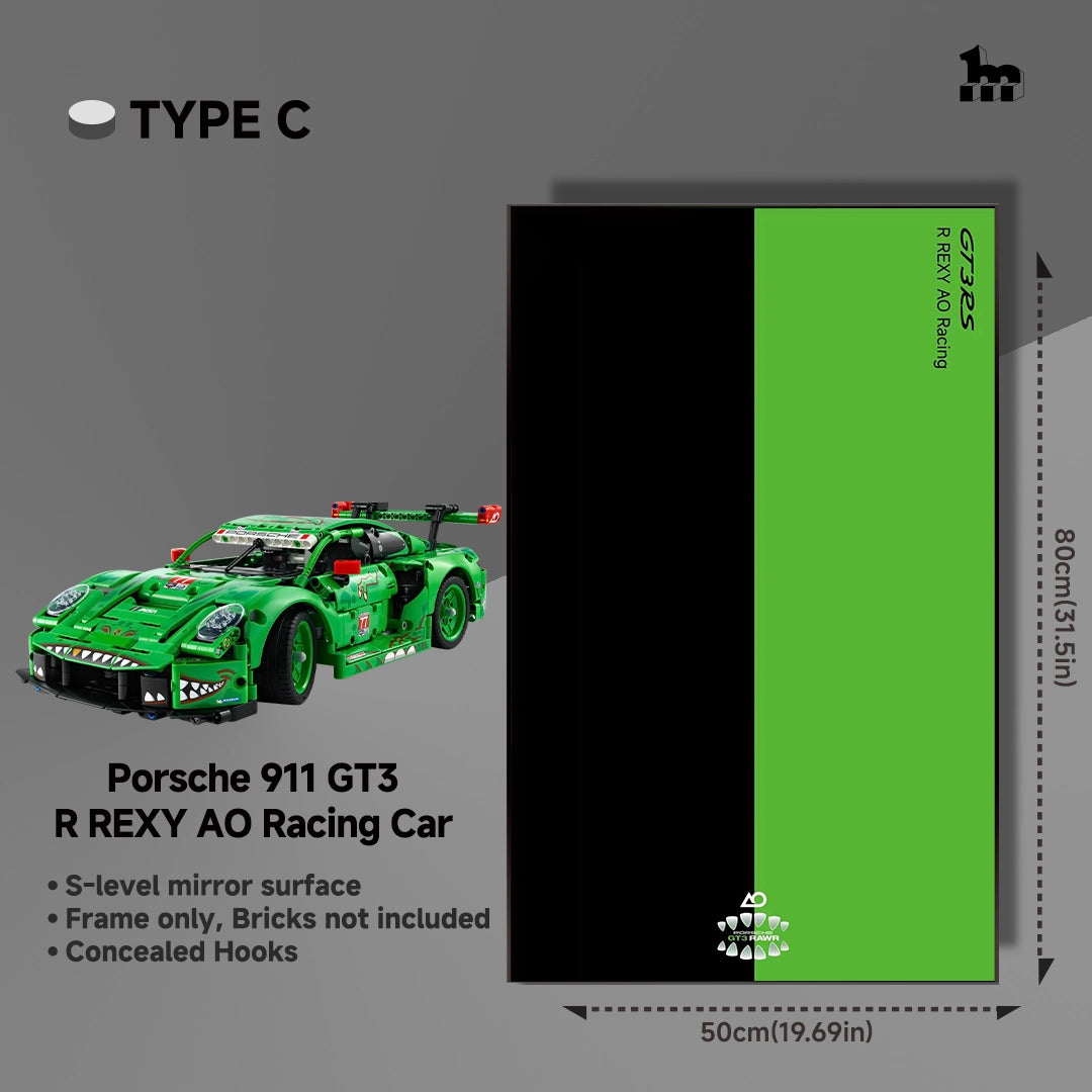Car Display  Frame For LEGO® 42224 Porsche 911 GT3 R REXY AO Racing Car