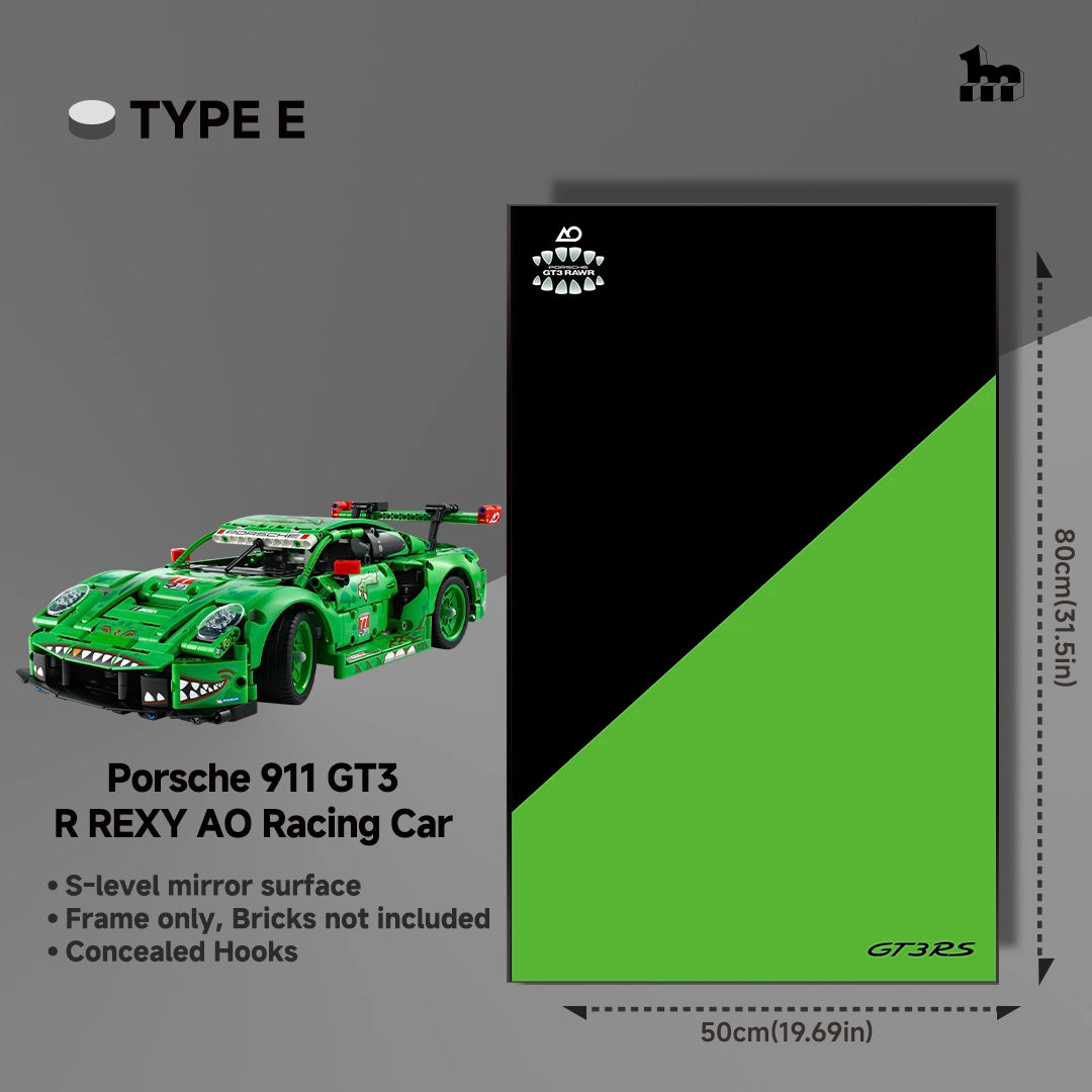 Car Display  Frame For LEGO® 42224 Porsche 911 GT3 R REXY AO Racing Car