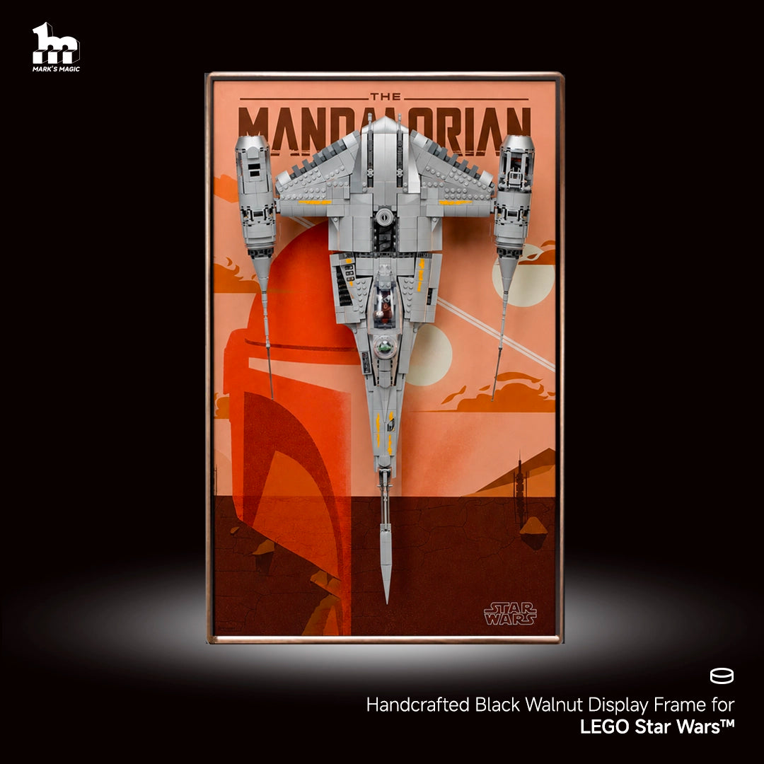 Premium LEGO® Star Wars™ Display Frame Handcrafted Black Walnut Wood