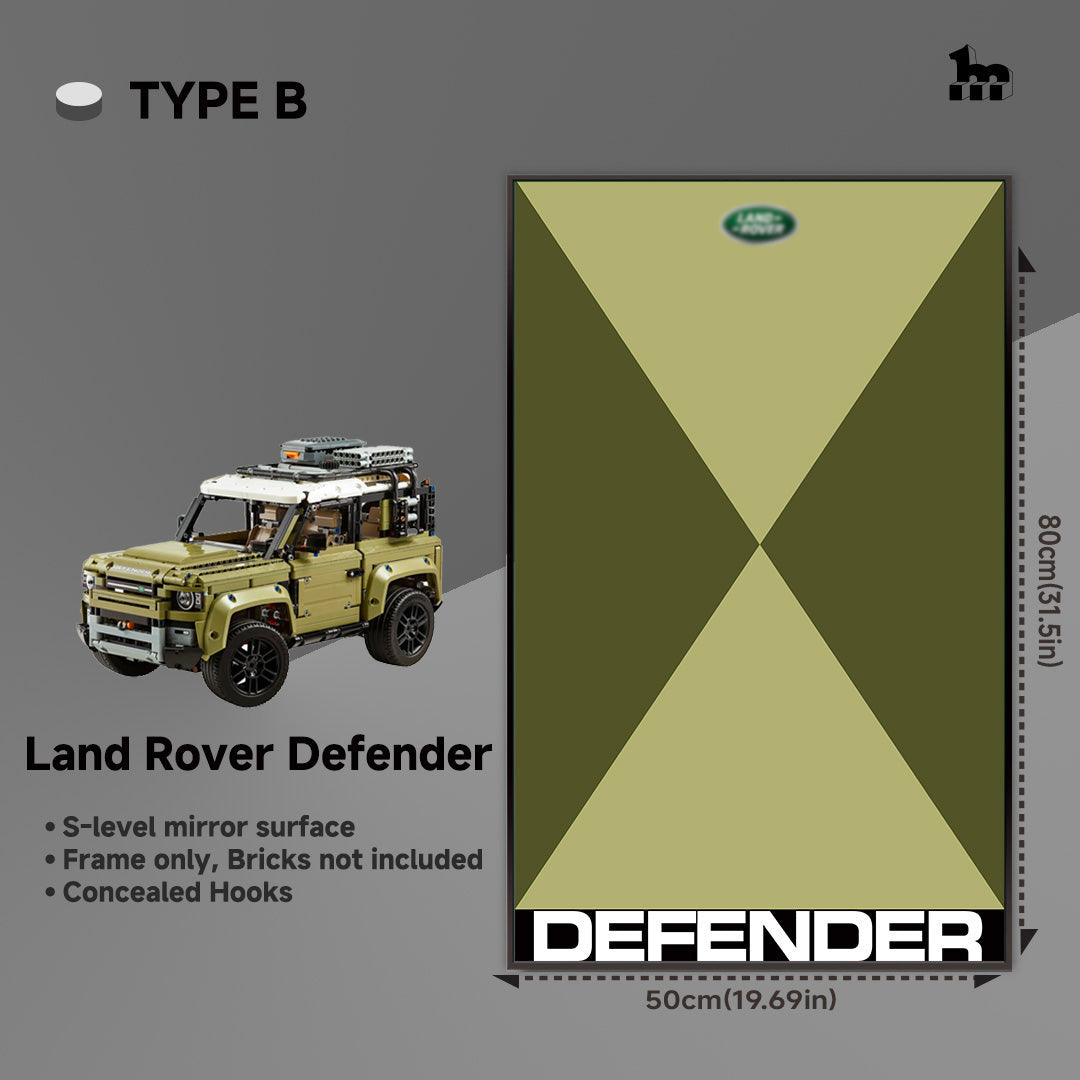 Car display frame for LEGO® TECHNIC™ Land Rover Defender