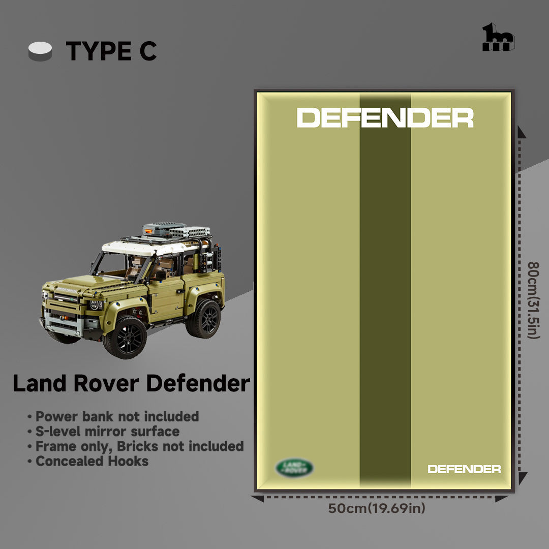 Lego Land Rover Defender Car Frame For Wall