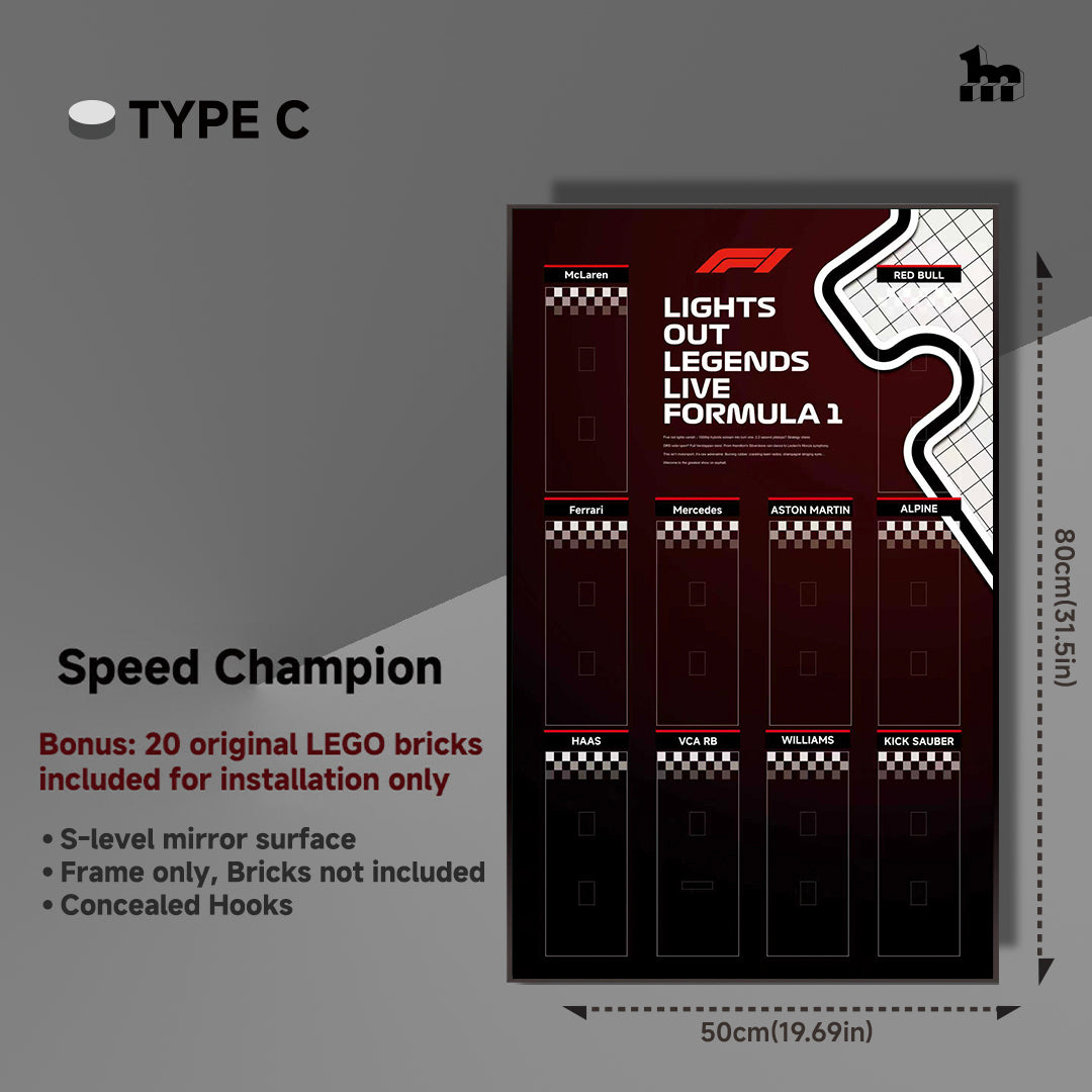 Car Display Frame for LEGO® Speed Champions f1 Series