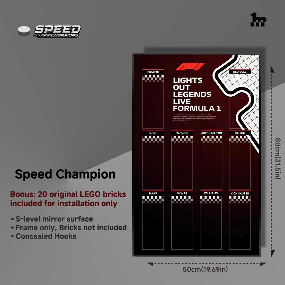 Car Display Frame for LEGO® Speed Champions f1 Series