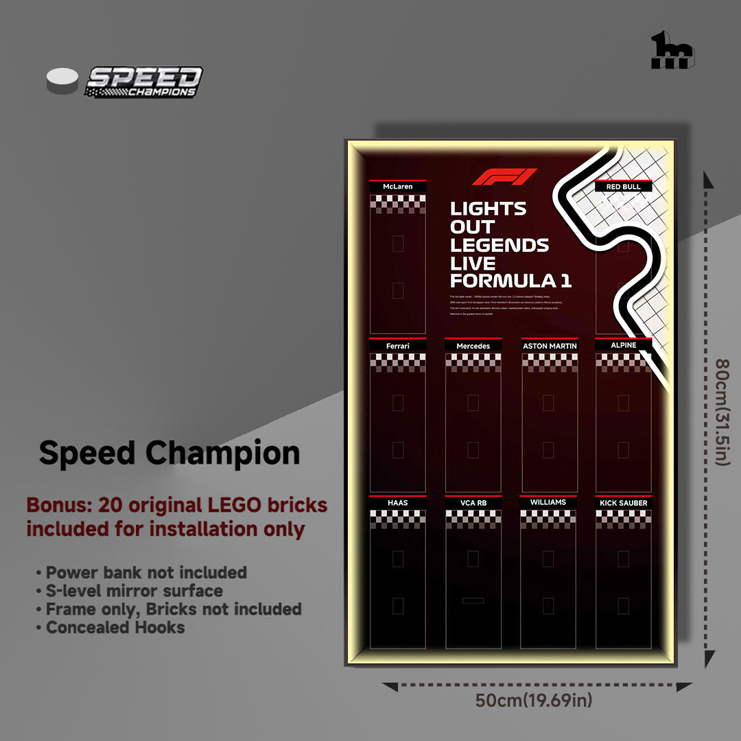 Car Display Frame for LEGO® Speed Champions f1 Series.