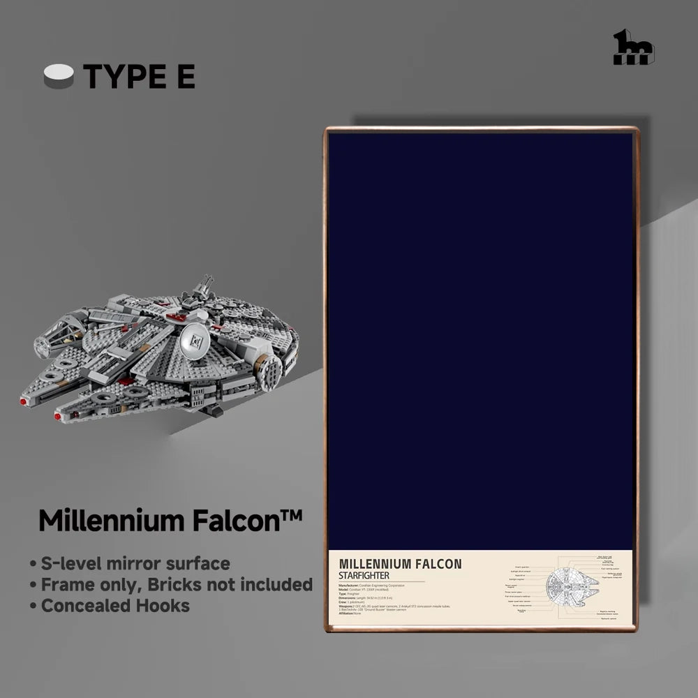 Premium LEGO® Star Wars™ Display Frame Handcrafted Black Walnut Wood