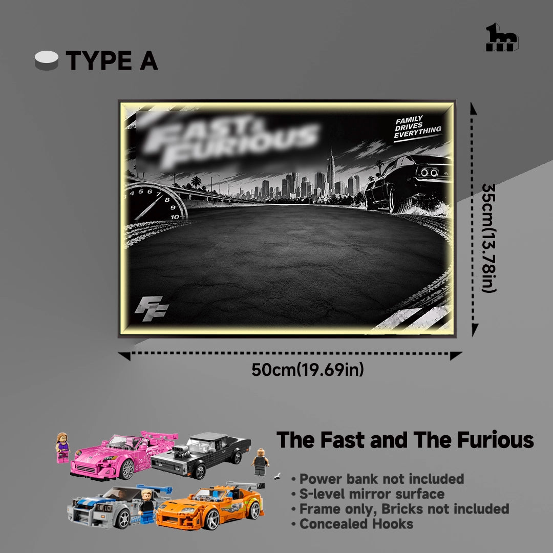 Wandbildrahmen für Lego Icons 11381 Jaguar E-Type
