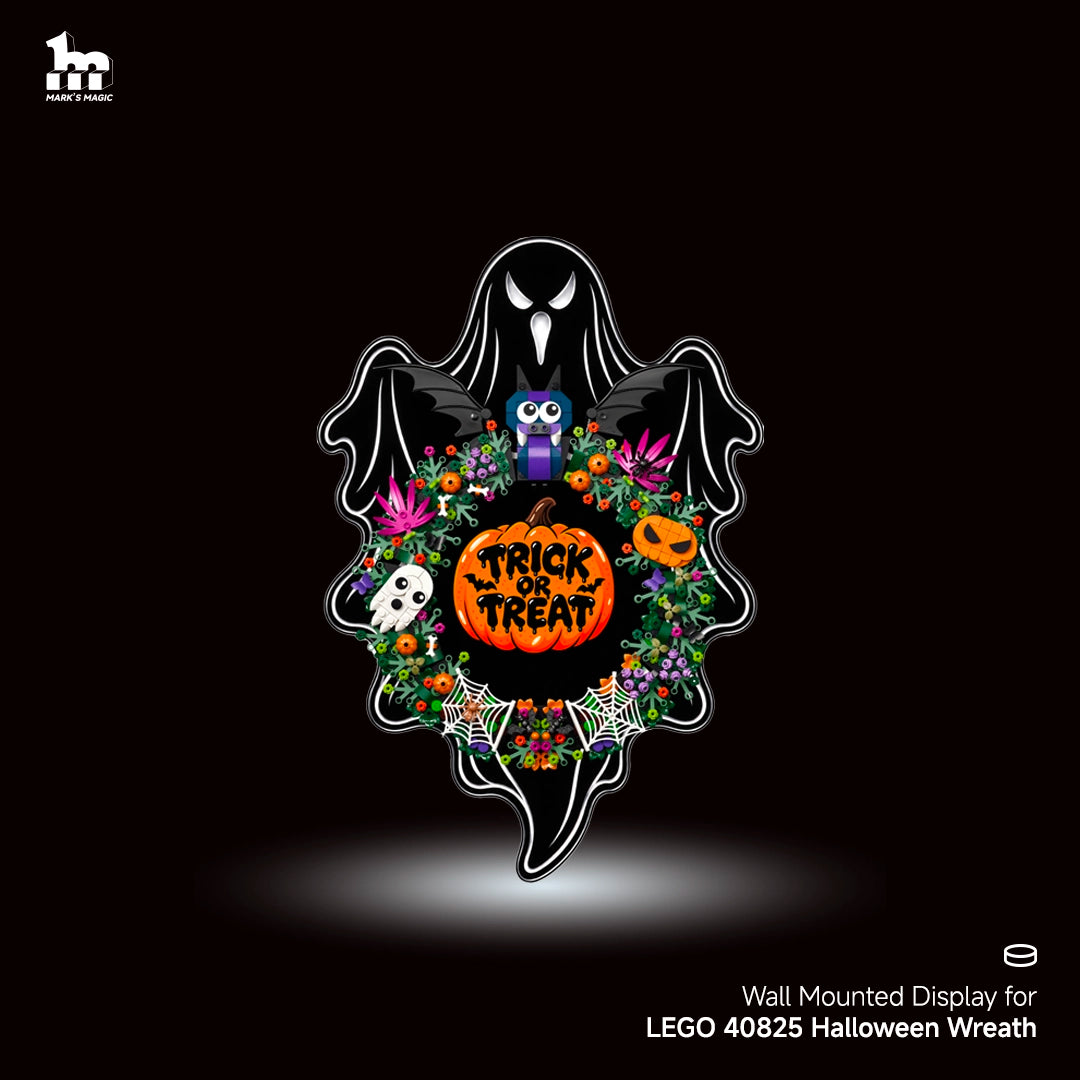 Wall Mounted Acrylic Display for LEGO® 40825 Halloween Wreath