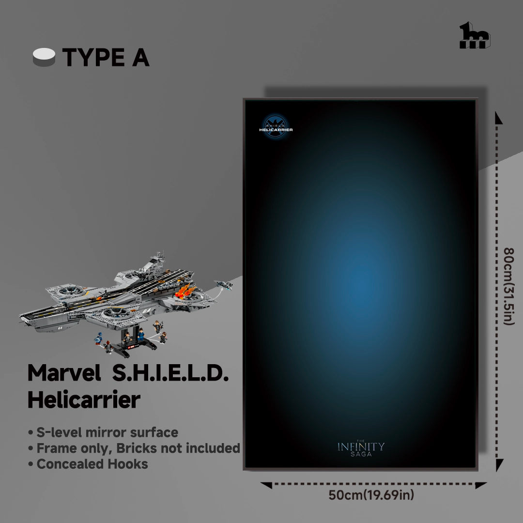 Wall Display Frame For LEGO Marvel 76354 S.H.I.E.L.D. Helicarrier