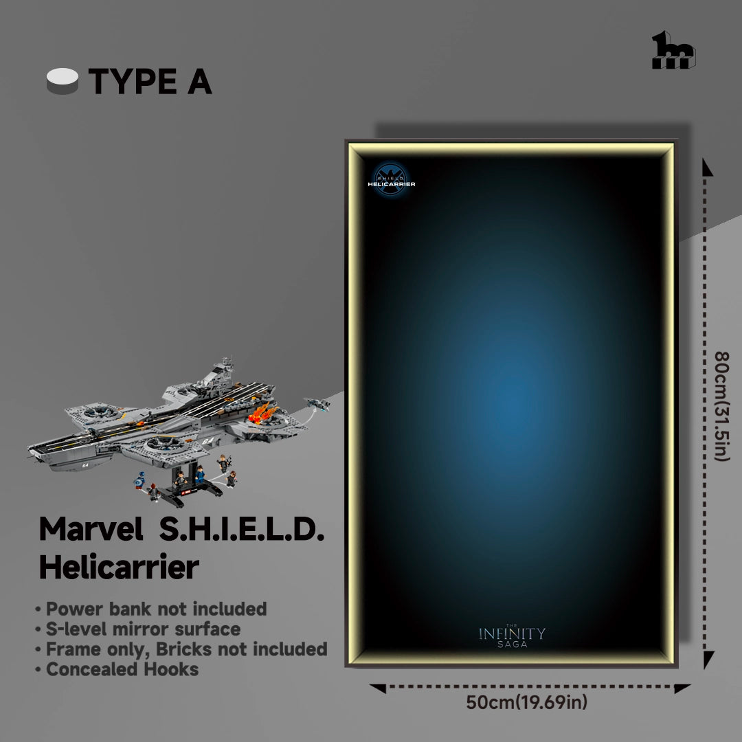 Wall Display Frame For LEGO Marvel 76354 S.H.I.E.L.D. Helicarrier