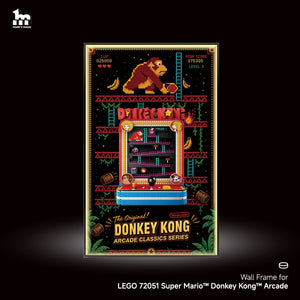 Wall Display Frame For LEGO® Super Mario™ 72051 Donkey Kong™ Arcade