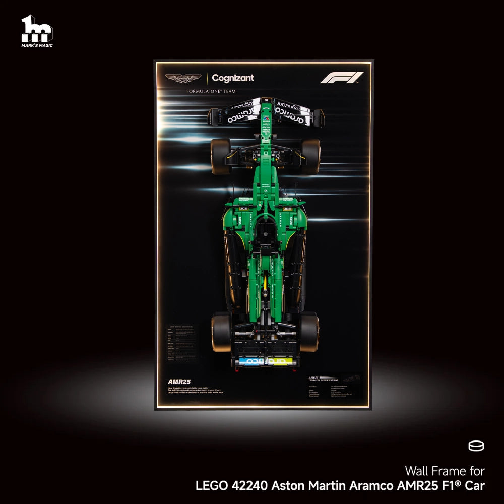 Wall Display Frame For LEGO Technic F1 42240 Aston Martin AMR25