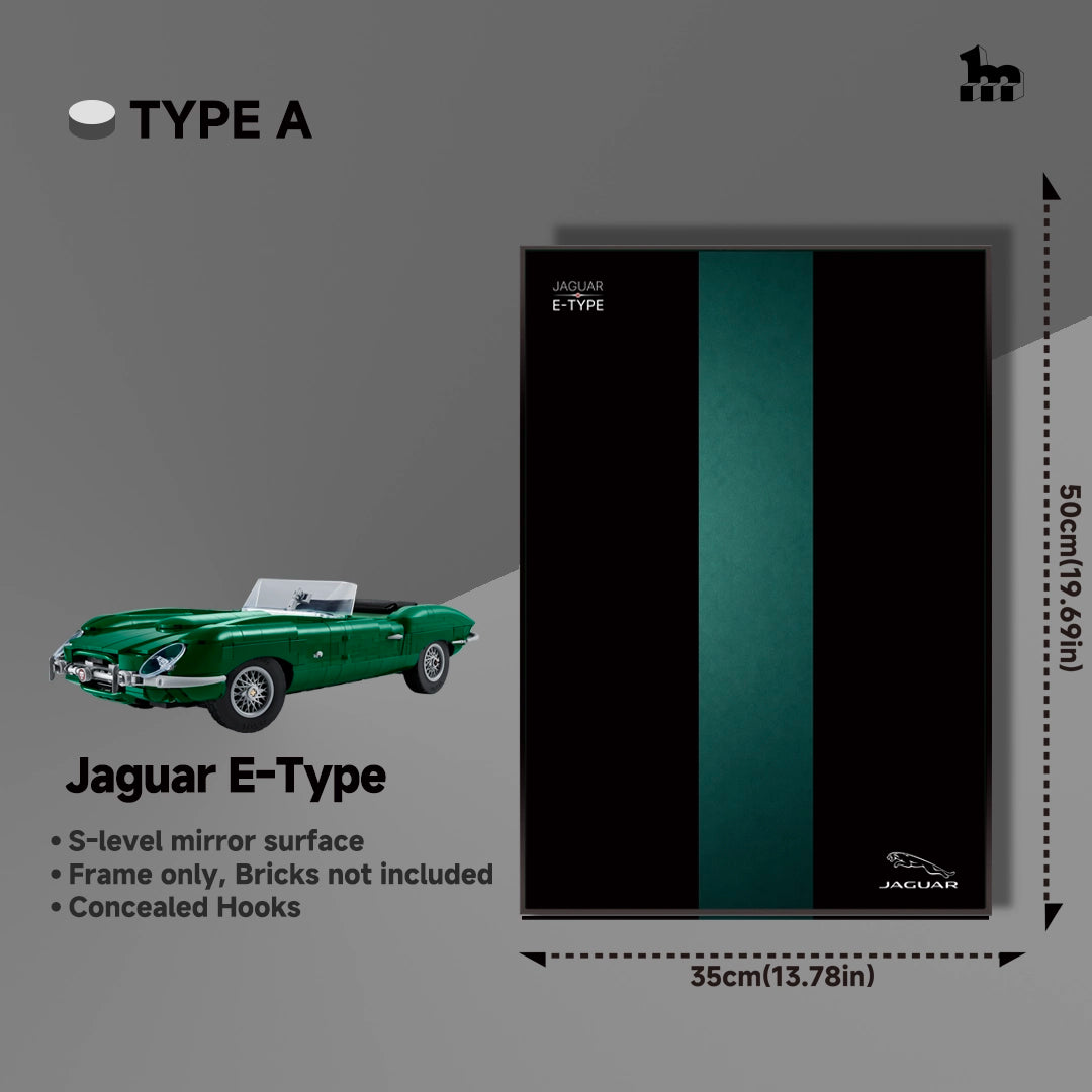 Wall Display Frame For Lego 11381  Icons Jaguar E-Type
