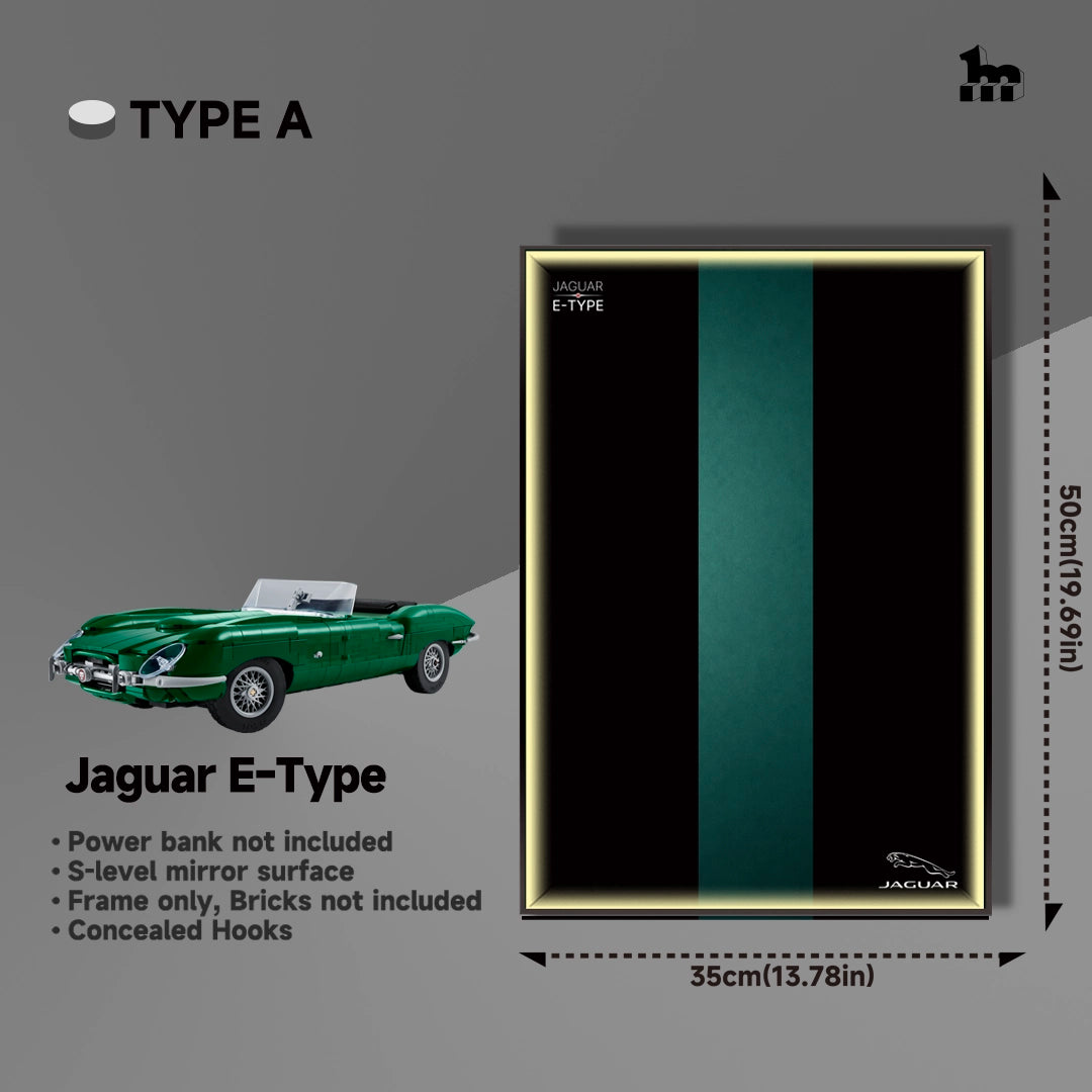 Cadre mural pour LEGO 11381 Icons Jaguar E-Type  