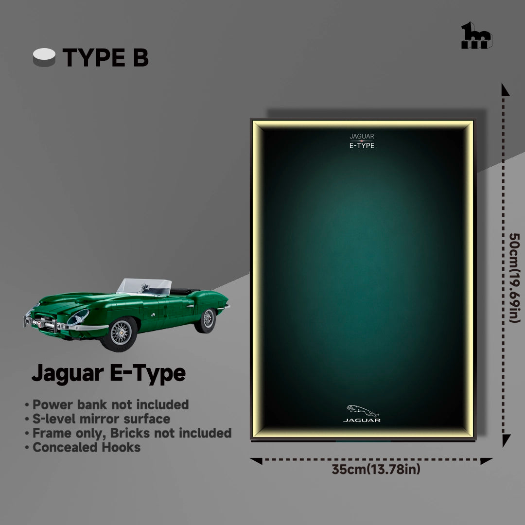 Cadre mural pour LEGO 11381 Icons Jaguar E-Type  
