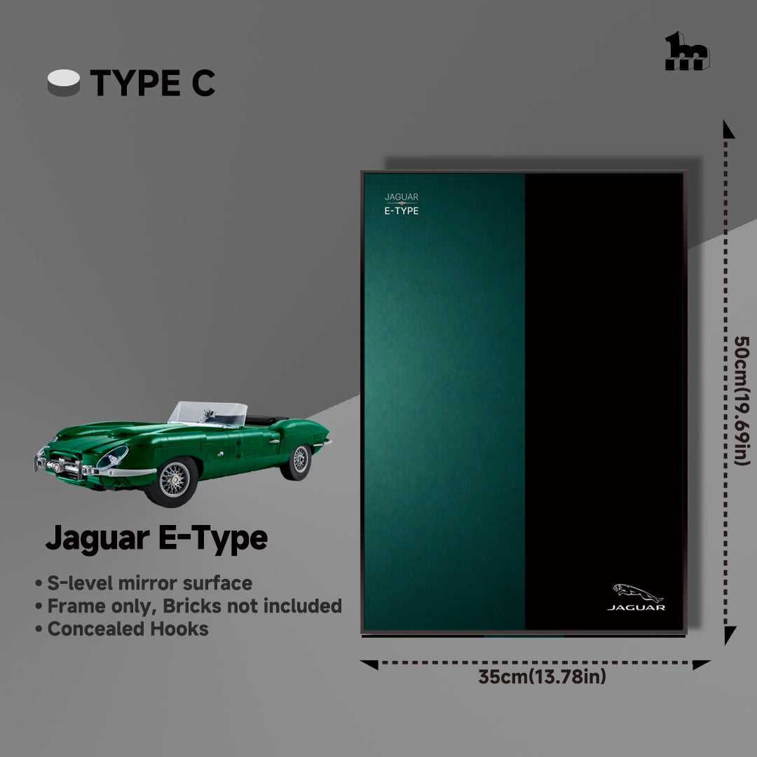 Cadre mural pour LEGO 11381 Icons Jaguar E-Type  