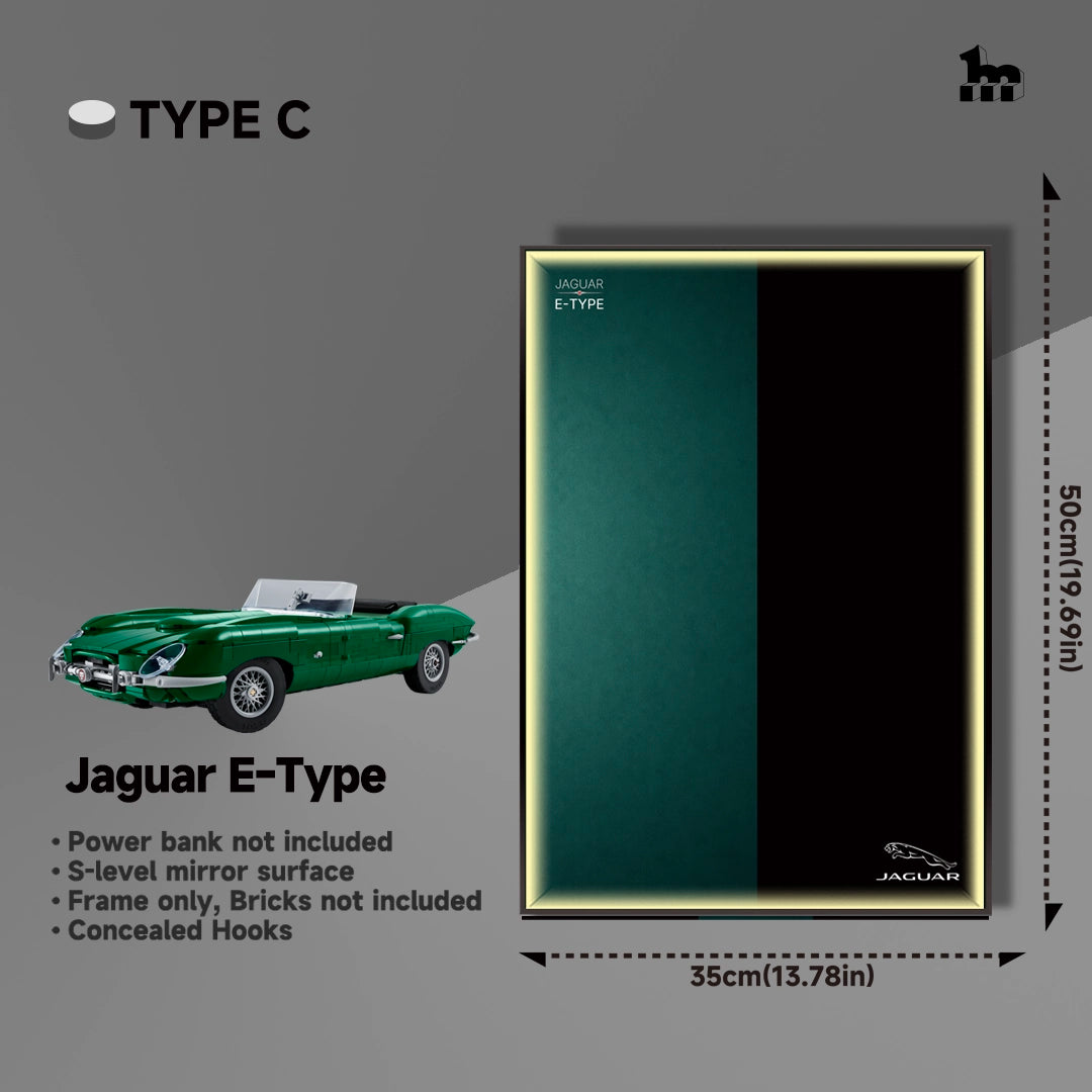 Cadre mural pour LEGO 11381 Icons Jaguar E-Type  