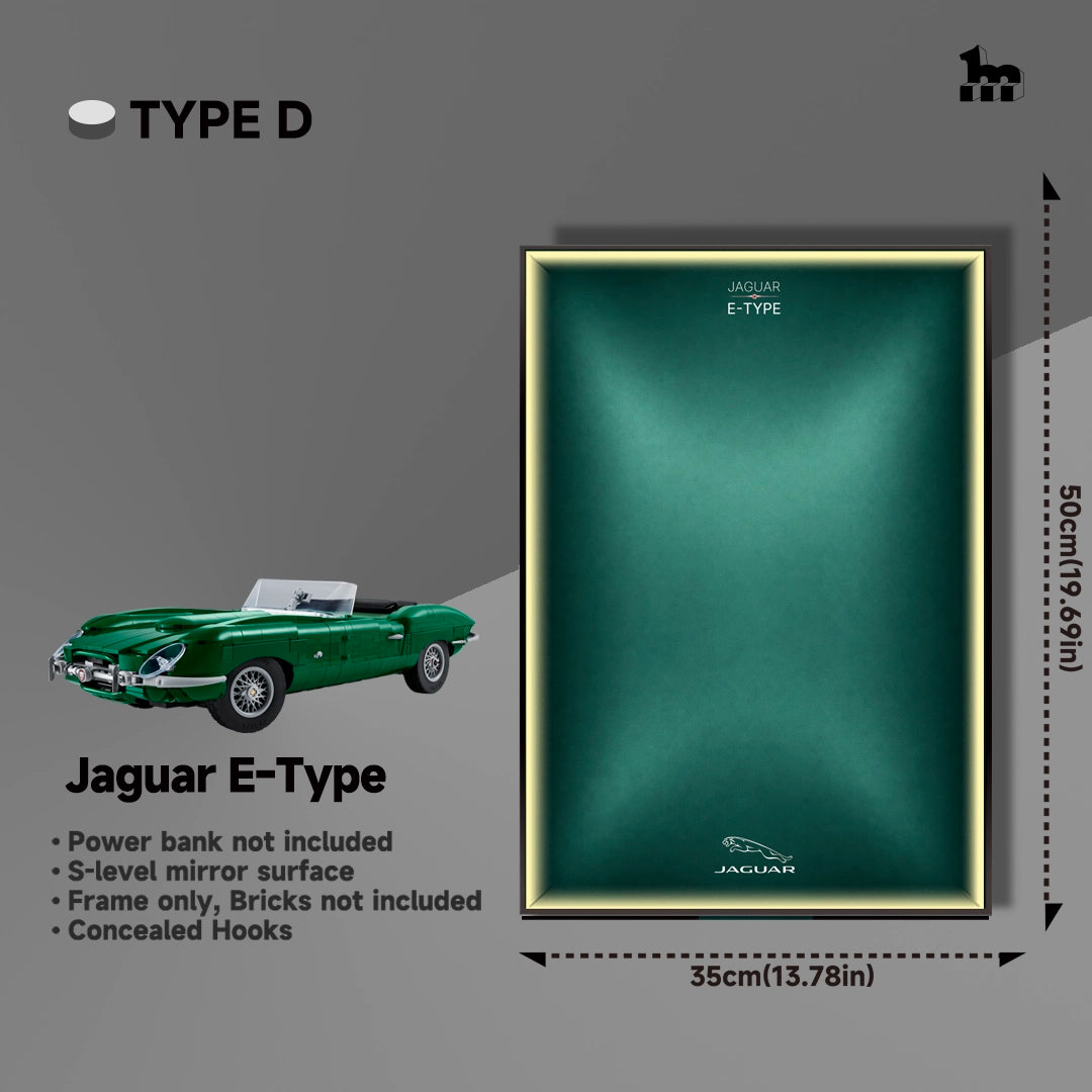 Cadre mural pour LEGO 11381 Icons Jaguar E-Type  