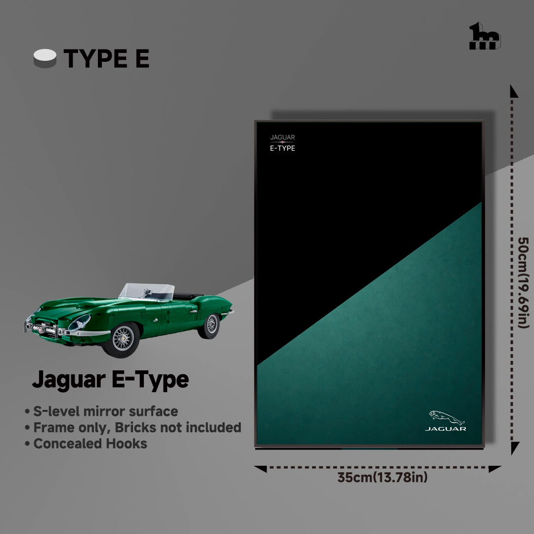 Cadre mural pour LEGO 11381 Icons Jaguar E-Type  