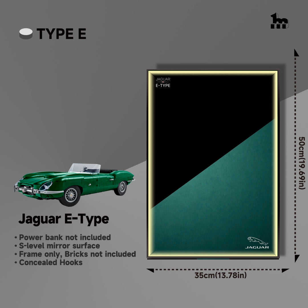 Cadre mural pour LEGO 11381 Icons Jaguar E-Type  