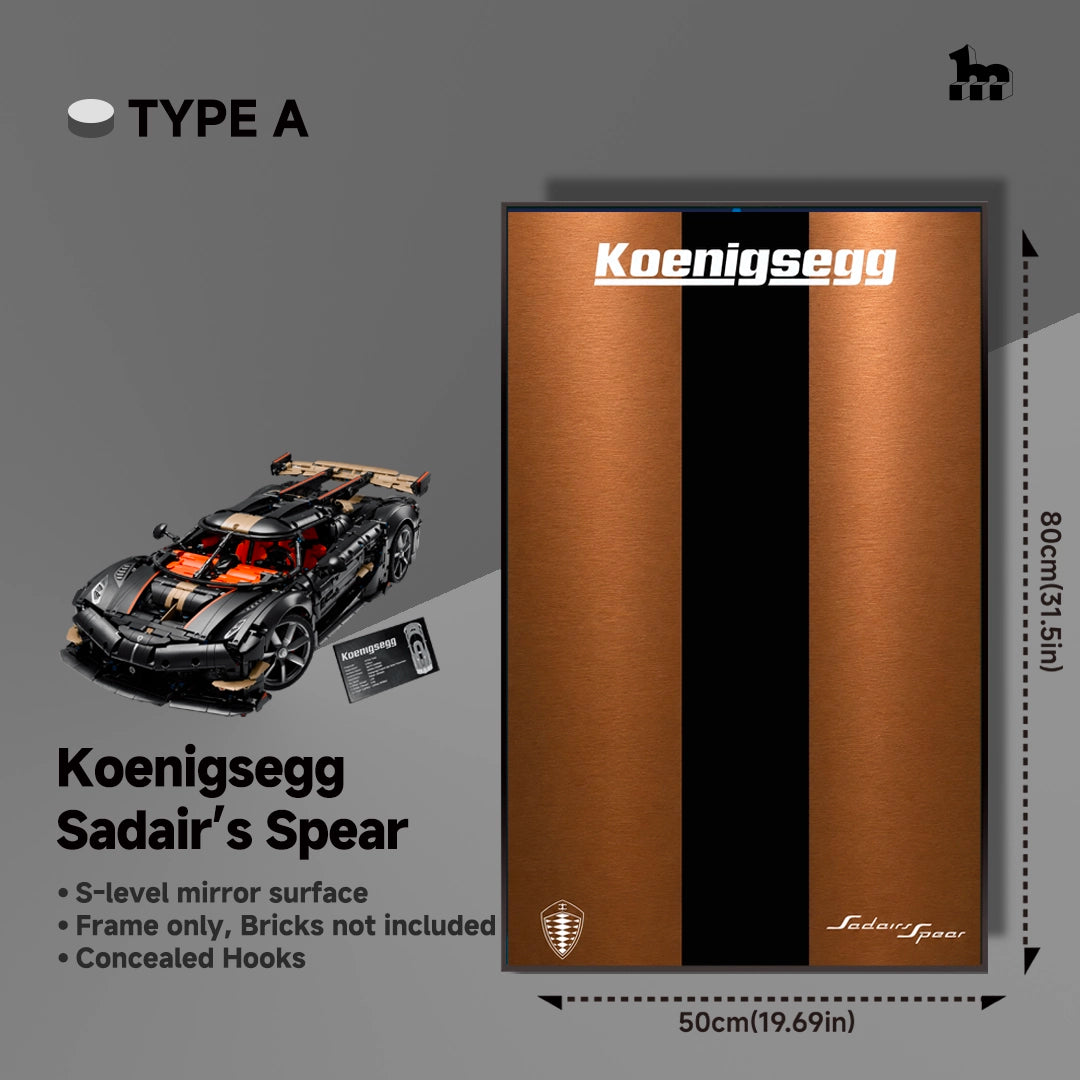 Wall Display Frame For Lego 42232 Technic Koenigsegg Sadair’s Spear