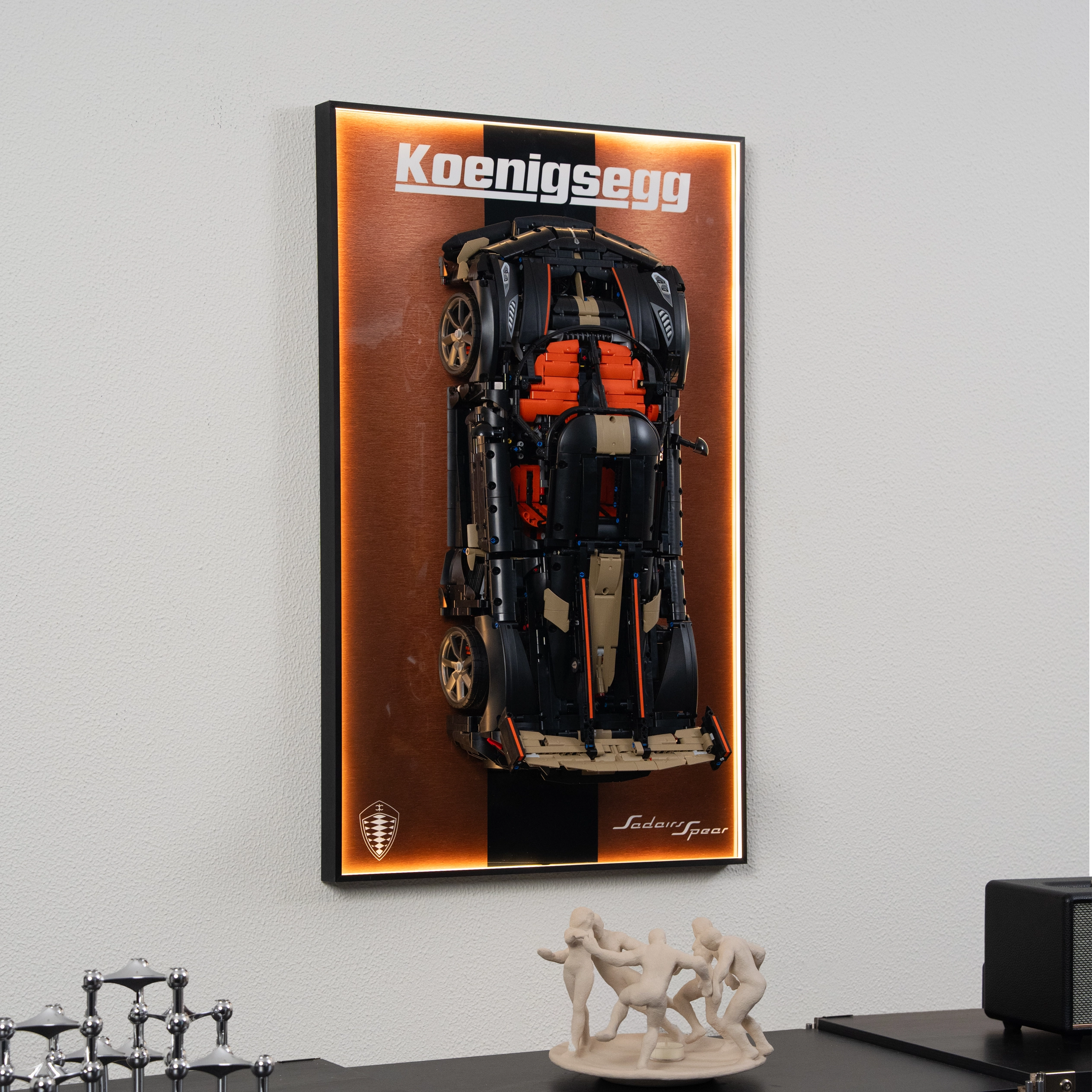 Wall Display Frame For Lego 42232 Technic Koenigsegg Sadair’s Spear