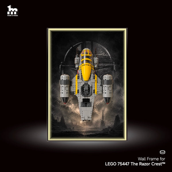 Wall Display Frame For Lego Star Wars The Mandalorian 75447 The Razor