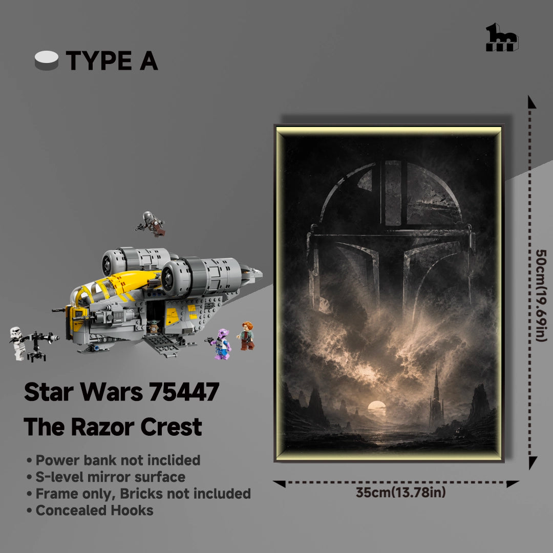 Wall Display Frame For Lego Star Wars The Mandalorian 75447 The Razor Crest™