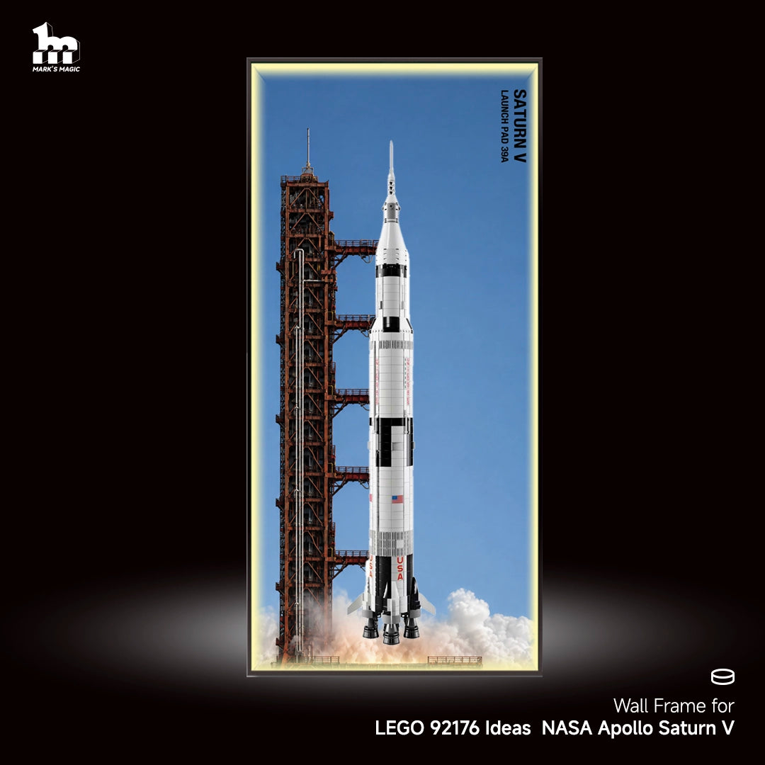Wall Display Frame for LEGO® Ideas 92176 NASA Apollo Saturn V