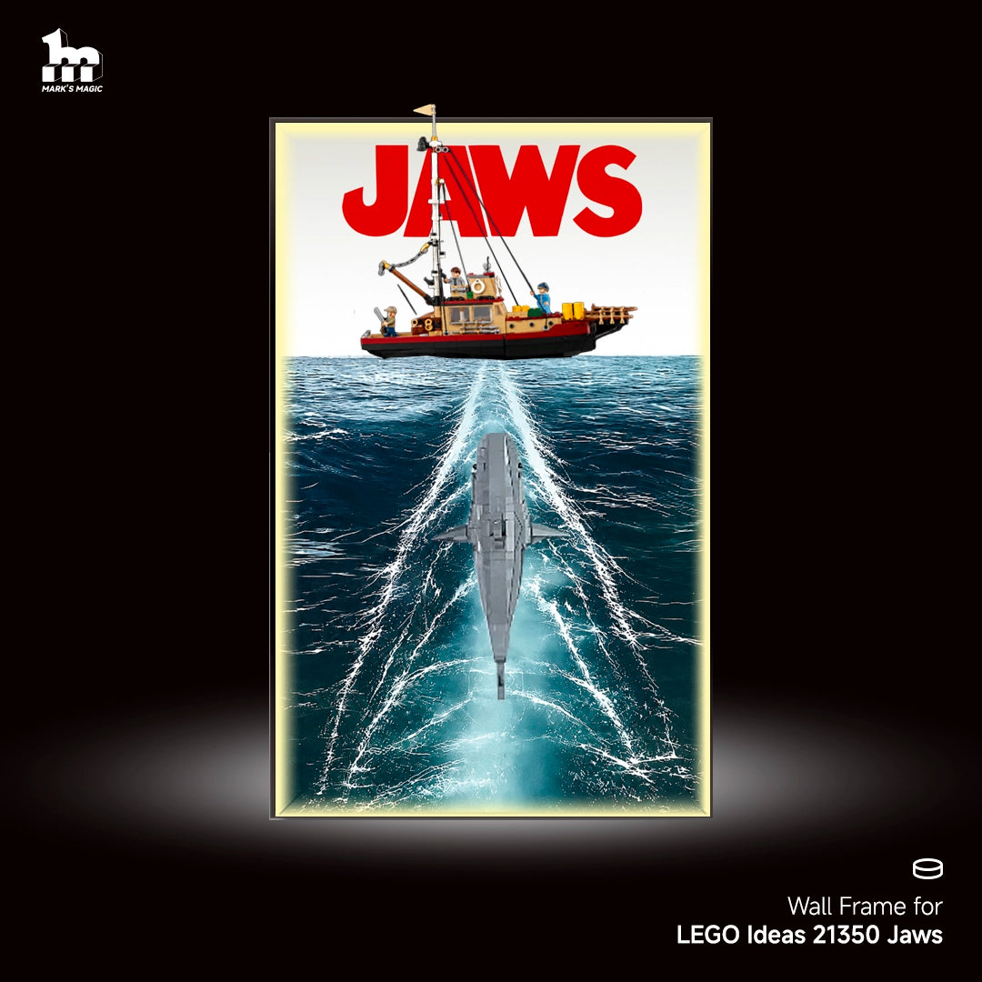 Wall Display Frames For LEGO® Ideas 21350 Jaws