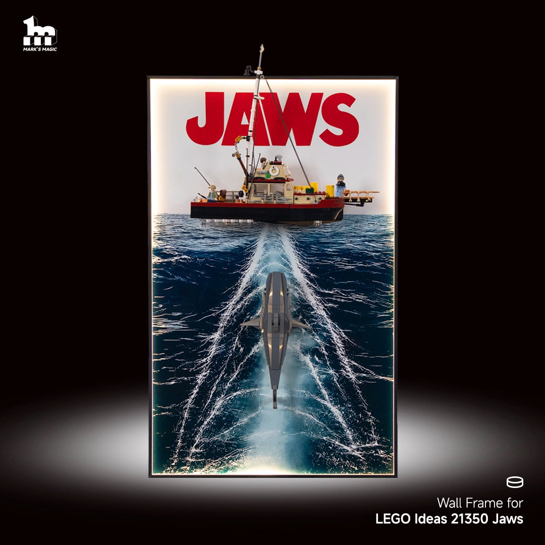 Wall Display Frames For LEGO® Ideas 21350 Jaws