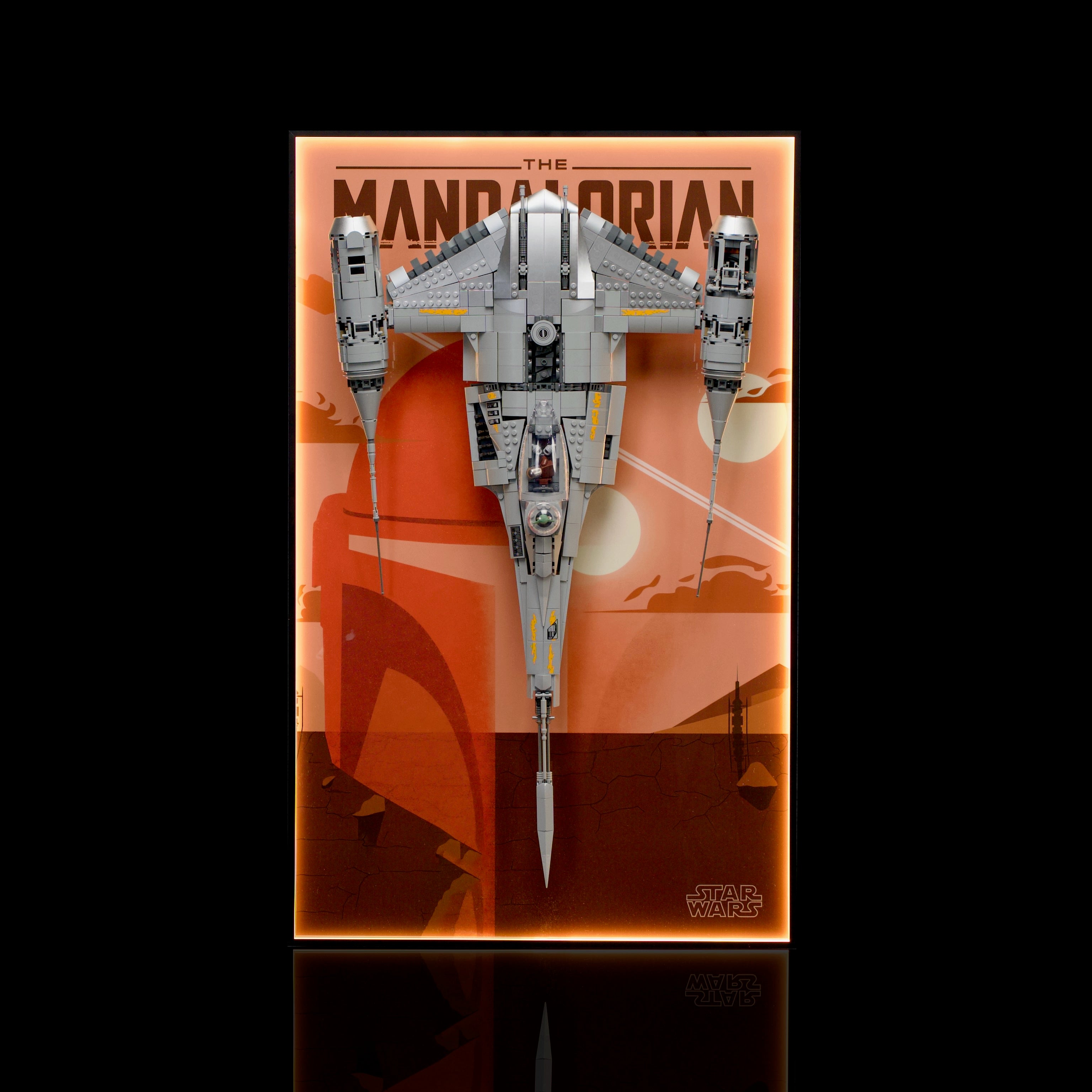 Wall Display frame for LEGO® STAR WARS™ 75442 The Mandalorian's N1 Starfighter™