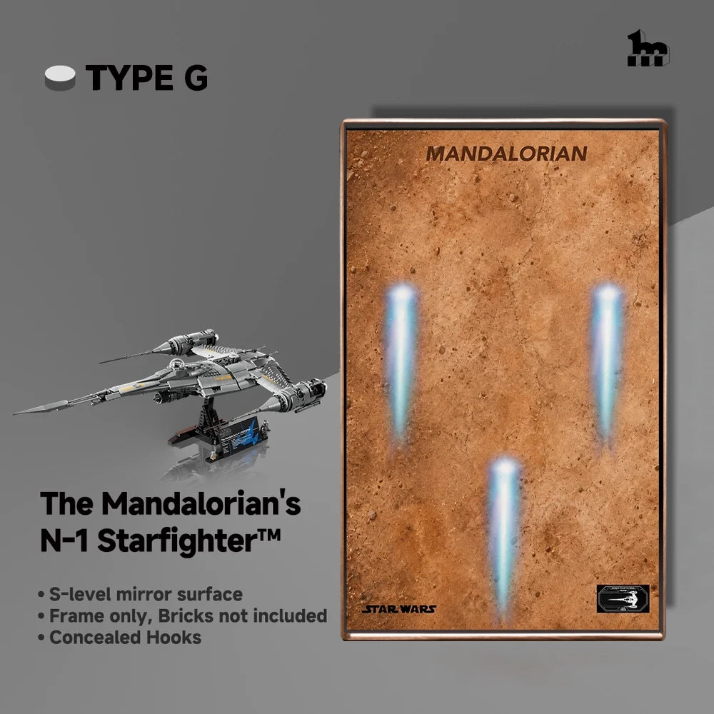 Premium LEGO® Star Wars™ Display Frame Handcrafted Black Walnut Wood
