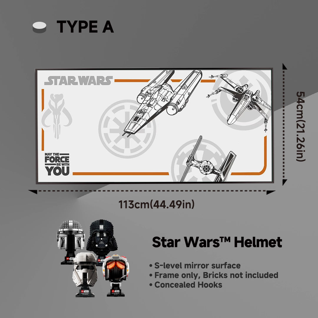 Wall Display frame for LEGO® Star Wars™ Helmet Series